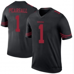 Men San Francisco 49ers 1 Ricky Pearsall Black 2025 F U S E Vapor Untouchable Limited Stitched Football Jersey Men San Francisco 49ers 1 Ricky Pearsall Black 2025 F U S E Vapor Untouchable Limited Stitched Football Jersey