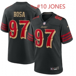Men San Francisco 49ers 10 Mac Jones Black 2025 F U S E Rivalries Vapor Limited Stitched Football Jersey Men San Francisco 49ers 10 Mac Jones Black 2025 F U S E Rivalries Vapor Limited Stitched Football Jersey