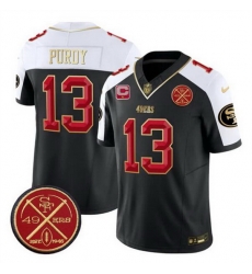 Men San Francisco 49ers 13 Brock Purdy Black Alternate F U S E  1 Star C With Est 1946 Patch Vapor Limited Stitched Football Jersey Men San Francisco 49ers 13 Brock Purdy Black Alternate F U S E  1 Star C With Est 1946 Patch Vapor Limited Stitched Football Jersey