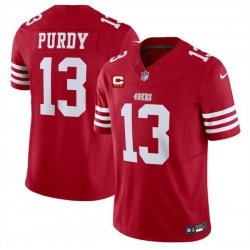 Men San Francisco 49ers 13 Brock Purdy Red 2025 F U S E  With 3 Star C Patch Vapor Untouchable Limited Stitched Football Jersey Men San Francisco 49ers 13 Brock Purdy Red 2025 F U S E  With 3 Star C Patch Vapor Untouchable Limited Stitched Football Jersey