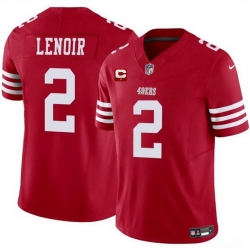 Men San Francisco 49ers 2 Deommodore Lenoir Red 2025 F U S E  With 1 Star C Patch Vapor Untouchable Limited Stitched Football Jersey Men San Francisco 49ers 2 Deommodore Lenoir Red 2025 F U S E  With 1 Star C Patch Vapor Untouchable Limited Stitched Football Jersey