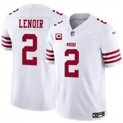 Men San Francisco 49ers 2 Deommodore Lenoir White 2025 F U S E  With 1 Star C Patch Vapor Untouchable Limited Stitched Football Jersey Men San Francisco 49ers 2 Deommodore Lenoir White 2025 F U S E  With 1 Star C Patch Vapor Untouchable Limited Stitched Football Jersey