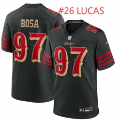 Men San Francisco 49ers 26 Chase Lucas Black 2025 F U S E Rivalries Vapor Limited Stitched Football Jersey Men San Francisco 49ers 26 Chase Lucas Black 2025 F U S E Rivalries Vapor Limited Stitched Football Jersey