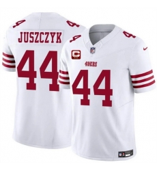 Men San Francisco 49ers 44 Kyle Juszczyk White 2025 F U S E  With 2 Star C Patch Vapor Untouchable Limited Stitched Football Jersey Men San Francisco 49ers 44 Kyle Juszczyk White 2025 F U S E  With 2 Star C Patch Vapor Untouchable Limited Stitched Football Jersey