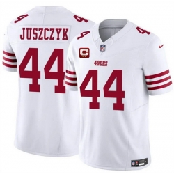 Men San Francisco 49ers 44 Kyle Juszczyk White 2025 F U S E  With 2 Star C Patch Vapor Untouchable Limited Stitched Football Jersey Men San Francisco 49ers 44 Kyle Juszczyk White 2025 F U S E  With 2 Star C Patch Vapor Untouchable Limited Stitched Football Jersey