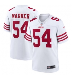 Men San Francisco 49ers 54 Fred Warner Nike White Player Game Jerseys Men San Francisco 49ers 54 Fred Warner Nike White Player Game Jerseys