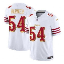 Men San Francisco 49ers 54 Fred Warner White Gold 2025 F U S E   u201CRivalries u201D Vapor Limited Stitched Football Jersey Men San Francisco 49ers 54 Fred Warner White Gold 2025 F U S E   u201CRivalries u201D Vapor Limited Stitched Football Jersey