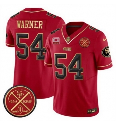 Men San Francisco 49ers 54 Fred warner Red F U S E  3 Star C With Est 1946 Patch Vapor Limited Stitched Football Jersey Men San Francisco 49ers 54 Fred warner Red F U S E  3 Star C With Est 1946 Patch Vapor Limited Stitched Football Jersey