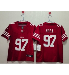 Women San Francisco 49ers 97 Nick Bosa Red F U S E Vapor Untouchable Stitched Jersey  Women San Francisco 49ers 97 Nick Bosa Red F U S E Vapor Untouchable Stitched Jersey