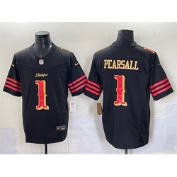 Youth San Francisco 49ers 1 Ricky Pearsall Black 2025 F U S E Rivalries Vapor Limited Stitched Football Jersey Youth San Francisco 49ers 1 Ricky Pearsall Black 2025 F U S E Rivalries Vapor Limited Stitched Football Jersey