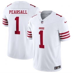 Youth San Francisco 49ers 1 Ricky Pearsall White 2025 F U S E  Vapor Untouchable Limited Stitched Football Jersey Youth San Francisco 49ers 1 Ricky Pearsall White 2025 F U S E  Vapor Untouchable Limited Stitched Football Jersey