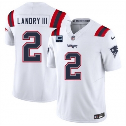 Men New England Patriots 2 Harold Landry III White 2025 F U S E  With 1 Star C Patch Vapor Limited Stitched Football Jersey Men New England Patriots 2 Harold Landry III White 2025 F U S E  With 1 Star C Patch Vapor Limited Stitched Football Jersey