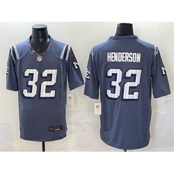 Men New England Patriots 32 TreVeyon Henderson 2025  u201CRivalries u201D Stitched Football Jersey Men New England Patriots 32 TreVeyon Henderson 2025  u201CRivalries u201D Stitched Football Jersey