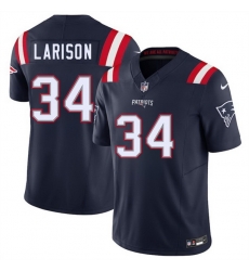 Men New England Patriots 34 Lan Larison Navy 2025 F U S E  Vapor Limited Stitched Football Jersey Men New England Patriots 34 Lan Larison Navy 2025 F U S E  Vapor Limited Stitched Football Jersey