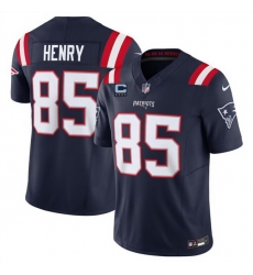 Men New England Patriots 85 Hunter Henry Navy 2025 F U S E  With 4 Star C Patch Vapor Limited Stitched Football Jersey Men New England Patriots 85 Hunter Henry Navy 2025 F U S E  With 4 Star C Patch Vapor Limited Stitched Football Jersey