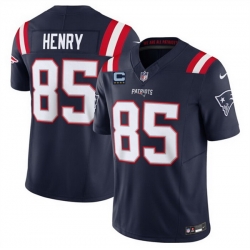 Men New England Patriots 85 Hunter Henry Navy 2025 F U S E  With 4 Star C Patch Vapor Limited Stitched Football Jersey Men New England Patriots 85 Hunter Henry Navy 2025 F U S E  With 4 Star C Patch Vapor Limited Stitched Football Jersey