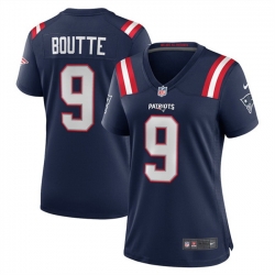 Women New England Patriots 9 Kayshon Boutte Navy 2025 Stitched Game Jersey  Women New England Patriots 9 Kayshon Boutte Navy 2025 Stitched Game Jersey