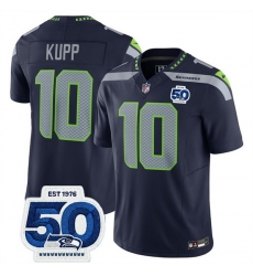 Men Seattle Seahawks 10 Cooper Kupp Navy 2025 F U S E  50th Anniversary Patch Vapor Untouchable Limited Stitched Football Jersey Men Seattle Seahawks 10 Cooper Kupp Navy 2025 F U S E  50th Anniversary Patch Vapor Untouchable Limited Stitched Football Jersey
