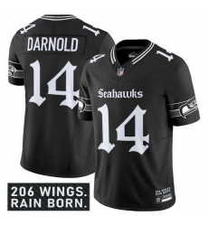 Men Seattle Seahawks 14 Sam Darnold Black 2025 F U S E   27Gothic Rain City Shadows Edition 27 Vapor Limited Stitched Football Jersey Men Seattle Seahawks 14 Sam Darnold Black 2025 F U S E   27Gothic Rain City Shadows Edition 27 Vapor Limited Stitched Football Jersey