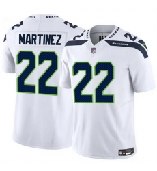 Men Seattle Seahawks 22 Damien Martinez White 2025 F U S E  Vapor Untouchable Limited Stitched Football Jersey Men Seattle Seahawks 22 Damien Martinez White 2025 F U S E  Vapor Untouchable Limited Stitched Football Jersey