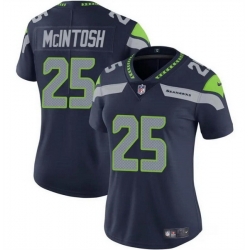 Women Seattle Seahawks 25 Kenny McIntosh Navy Vapor Limited Stitched Football Jersey