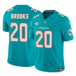 Men Miami Dolphins 20 Jordyn Brooks Aqua 2025 F U S E  With 1 Star C Patch Vapor Limited Stitched Football Jersey Men Miami Dolphins 20 Jordyn Brooks Aqua 2025 F U S E  With 1 Star C Patch Vapor Limited Stitched Football Jersey