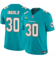 Men Miami Dolphins 30 Alec Ingold Aqua 2025 F U S E  With 3 Star C Patch Vapor Limited Stitched Football Jersey Men Miami Dolphins 30 Alec Ingold Aqua 2025 F U S E  With 3 Star C Patch Vapor Limited Stitched Football Jersey