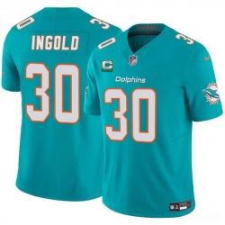 Men Miami Dolphins 30 Alec Ingold Aqua 2025 F U S E  With 3 Star C Patch Vapor Limited Stitched Football Jersey Men Miami Dolphins 30 Alec Ingold Aqua 2025 F U S E  With 3 Star C Patch Vapor Limited Stitched Football Jersey