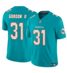 Men Miami Dolphins 31 Ollie Gordon II Aqua 2025 F U S E  Vapor Limited Stitched Football Jersey Men Miami Dolphins 31 Ollie Gordon II Aqua 2025 F U S E  Vapor Limited Stitched Football Jersey