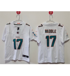 Women Miami Dolphins 17 Jaylen Waddle White F U S E Vapor Untouchable Stitched Jersey  Women Miami Dolphins 17 Jaylen Waddle White F U S E Vapor Untouchable Stitched Jersey