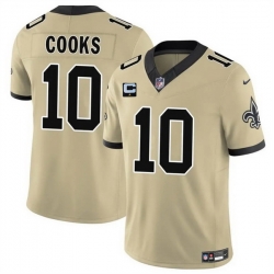 Men New Orleans Saints 10 Brandin Cooks Gold 2025 F U S E  With 1 Star C Patch Alternate Vapor Limited Stitched Football Jersey Men New Orleans Saints 10 Brandin Cooks Gold 2025 F U S E  With 1 Star C Patch Alternate Vapor Limited Stitched Football Jersey
