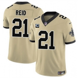 Men New Orleans Saints 21 Justin Reid Gold 2025 F U S E  With 1 Star C Patch Alternate Vapor Limited Stitched Football Jersey Men New Orleans Saints 21 Justin Reid Gold 2025 F U S E  With 1 Star C Patch Alternate Vapor Limited Stitched Football Jersey
