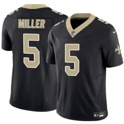 Men New Orleans Saints 5 Kendre Miller Black 2025 F U S E Vapor Limited Stitched Football Jersey Men New Orleans Saints 5 Kendre Miller Black 2025 F U S E Vapor Limited Stitched Football Jersey