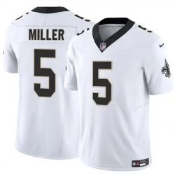 Men New Orleans Saints 5 Kendre Miller White 2025 F U S E Vapor Limited Stitched Football Jersey Men New Orleans Saints 5 Kendre Miller White 2025 F U S E Vapor Limited Stitched Football Jersey