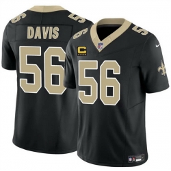 Men New Orleans Saints 56 DeMario Davis Black 2025 F U S E With 4 Star C Patch Vapor Limited Stitched Football Jersey Men New Orleans Saints 56 DeMario Davis Black 2025 F U S E With 4 Star C Patch Vapor Limited Stitched Football Jersey