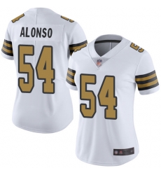 Women Saints 54 Kiko Alonso White Vapor Untouchable Rush Limited Football Jersey