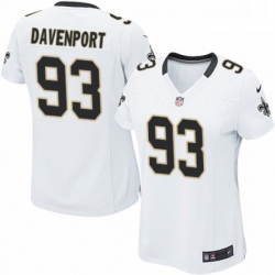 Womens Nike New Orleans Saints 93 Marcus Davenport Game White NFL Jersey