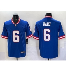 Men New York Giants 6 Jaxson Dart Royal 2025 Draft Vapor Untouchable Classic Retired Player Stitched Jersey Men New York Giants 6 Jaxson Dart Royal 2025 Draft Vapor Untouchable Classic Retired Player Stitched Jersey