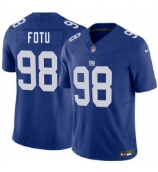 Men New York Giants 98 Leki Fotu Blue 2026 F U S E Vapor Untouchable Limited Stitched Jersey Men New York Giants 98 Leki Fotu Blue 2026 F U S E Vapor Untouchable Limited Stitched Jersey