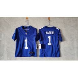 Women New York Giants 1 Malik Nabers Blue F U S E  Vapor Stitched Jersey Women New York Giants 1 Malik Nabers Blue F U S E  Vapor Stitched Jersey