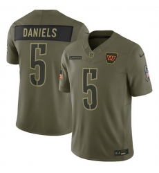 Men Washington Commanders 5 Jayden Daniels Olive 2025 Salute to Service Limited Stitched Football Jersey Men Washington Commanders 5 Jayden Daniels Olive 2025 Salute to Service Limited Stitched Football Jersey