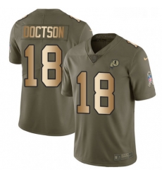 Mens Nike Washington Redskins 18 Josh Doctson Limited OliveGold 2017 Salute to Service NFL Jersey