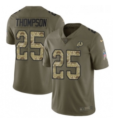 Mens Nike Washington Redskins 25 Chris Thompson Limited OliveCamo 2017 Salute to Service NFL Jersey