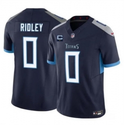 Men Tennessee Titans 0 Calvin Ridley Navy 2025 F U S E  With 1 Star C Patch Vapor Limited Stitched Football Jersey Men Tennessee Titans 0 Calvin Ridley Navy 2025 F U S E  With 1 Star C Patch Vapor Limited Stitched Football Jersey