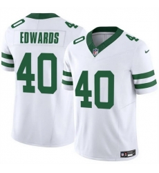 Men New York Jets 40 Donovan Edwards White 2025 F U S E  Vapor Untouchable Limited Stitched Jersey Men New York Jets 40 Donovan Edwards White 2025 F U S E  Vapor Untouchable Limited Stitched Jersey