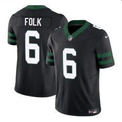 Men New York Jets 6 Nick Folk Black 2025 F U S E  Vapor Untouchable Limited Stitched Jersey Men New York Jets 6 Nick Folk Black 2025 F U S E  Vapor Untouchable Limited Stitched Jersey