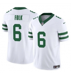 Men New York Jets 6 Nick Folk White 2025 F U S E  Vapor Untouchable Limited Stitched Jersey Men New York Jets 6 Nick Folk White 2025 F U S E  Vapor Untouchable Limited Stitched Jersey