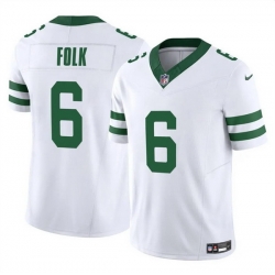 Men New York Jets 6 Nick Folk White 2025 F U S E  Vapor Untouchable Limited Stitched Jersey Men New York Jets 6 Nick Folk White 2025 F U S E  Vapor Untouchable Limited Stitched Jersey