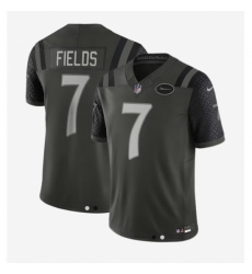Men's New York Jets #7 Justin Fields Black Rivalries Collection Jersey Men's New York Jets #7 Justin Fields Black Rivalries Collection Jersey