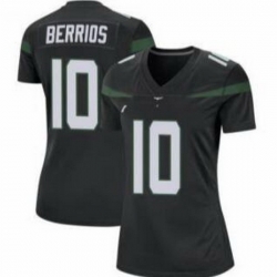 Women New York Jets Braxton Berrios #10 Black Vapor Limited Stitched Football Jersey Women New York Jets Braxton Berrios #10 Black Vapor Limited Stitched Football Jersey